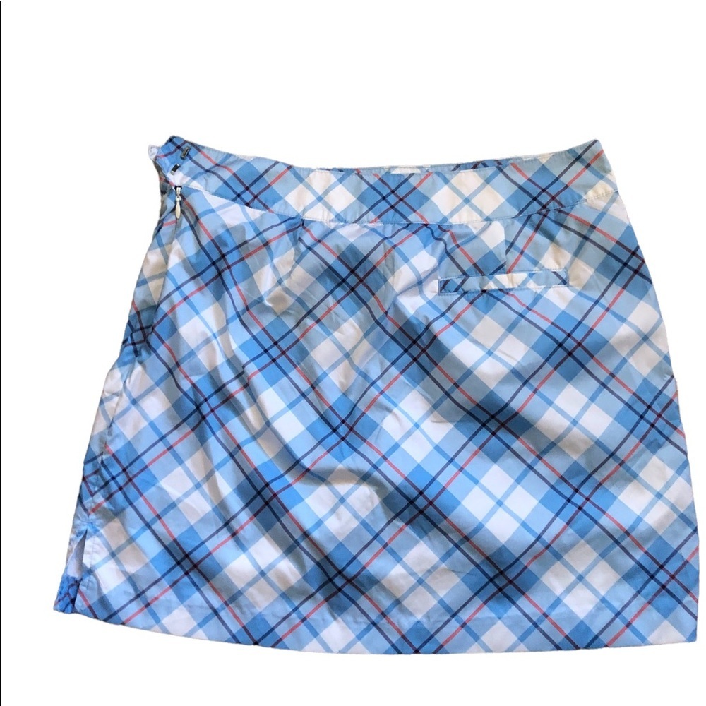 Izod Golf Blue Plaid mid rise Skort size 4 - Picture 5 of 9